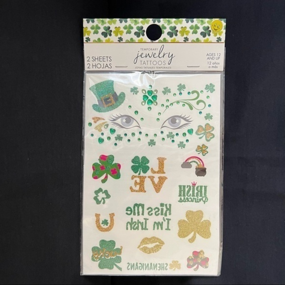 Body Art Tattoos  St Patrick's Day Luck of the Irish Body Jewelry & Tattoos New